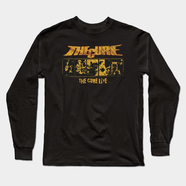 The Cure Vintage 1978 // The Cure Live Original Fan Design Artwork Long Sleeve T-Shirt by A Design for Life